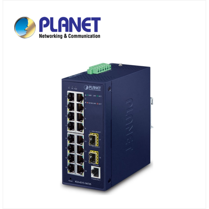 IP30 Industrial L2/L4 16-Port 10/100/1000T + 2-Port 100/1000X SFP Managed Switch