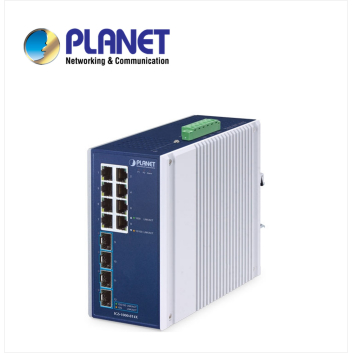 IP30 Industrial 8-Port 10/100/1000T + 4-Port 10G SFP+ Ethernet Switch