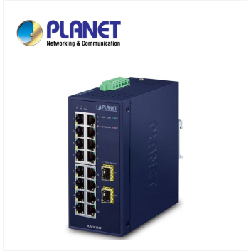 IP30 Industrial 16-Port 10/100/1000T + 2-Port 1000X SFP Gigabit Ethernet Switch