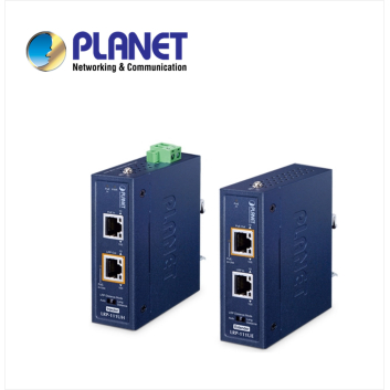 IP30 Industrial 1-Port 10/100TX 802.3bt PoE + 1-Port UTP Long Reach PoE Kit