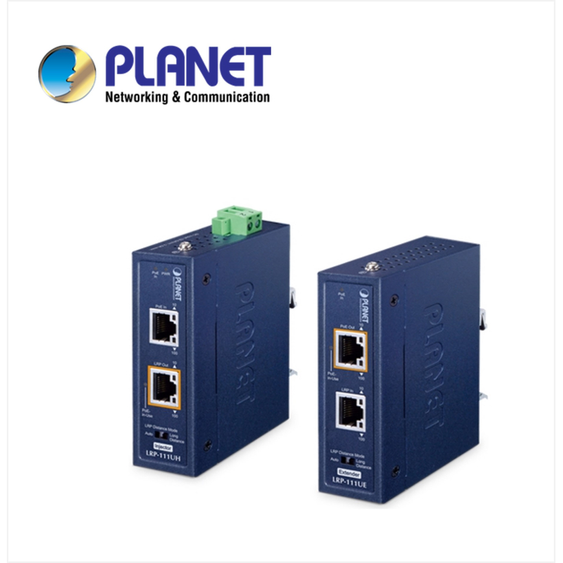 IP30 Industrial 1-Port 10/100TX 802.3bt PoE + 1-Port UTP Long Reach PoE Kit