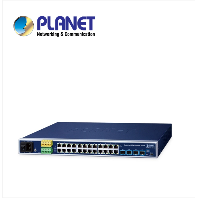 IP30 19" Rack Mountable Industrial L2/L4 24-Port 10/100/1000T + 4-Port 10G SFP+ Managed Switch