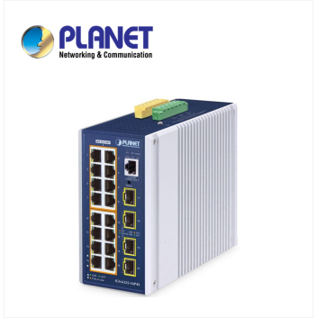 IP30 DIN-rail Industrial L3 16-Port 10/100/1000T 802.3at PoE + 4-port 1G/2.5G SFP Full Managed Switch