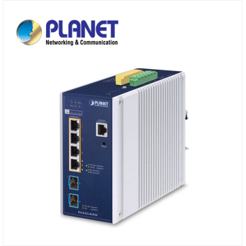 IP30 DIN-rail Industrial L3 4-Port 2.5GBASE-T 802.3bt PoE + 2-Port 10G SFP+ Full Managed Switch