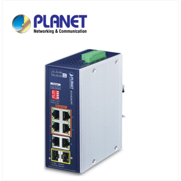 IP30 Industrial 4-Port 10/100/1000T 95W 802.3bt PoE + 2-Port 10/100/1000T + 2-Port 100/1000X SFP Gigabit Ethernet Switch