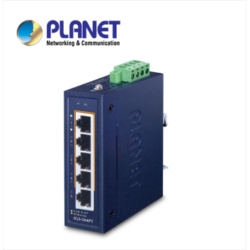 IP30 Compact size 4-Port 10/100/1000T 802.3at PoE + 1-Port 10/100/1000T Gigabit Ethernet Switch