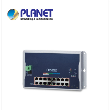 IP30, IPv6/IPv4, 16-Port 1000T 802.3at PoE + 2-Port 100/1000X SFP Wall-mount Managed Ethernet Switch