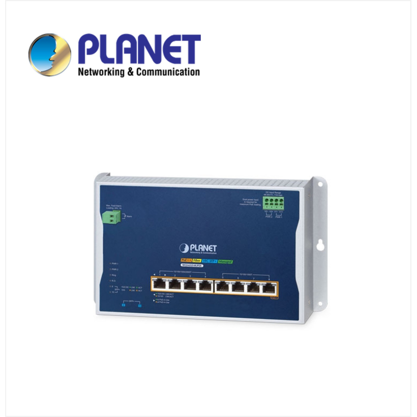 IP30 Industrial L3 4-Port 2.5G 802.3bt PoE + 4-Port 10/100/1000T 802.3bt PoE + 2-Port 10G SFP+ Wall-mount Managed Switch