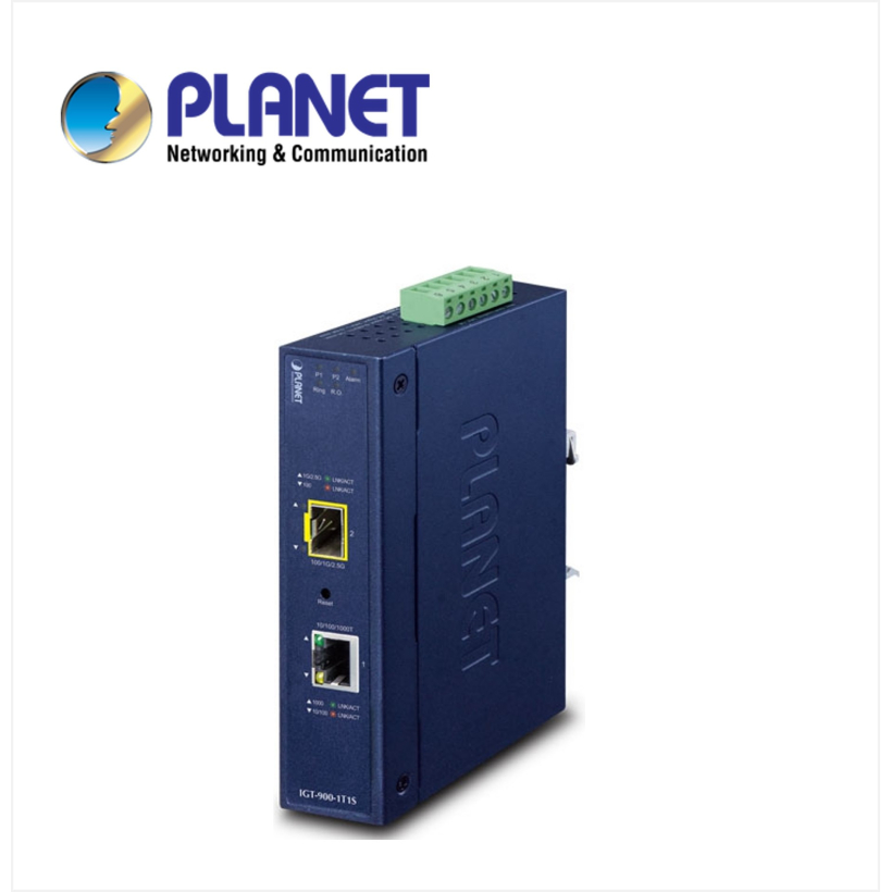 IP30 Industrial 1-Port 10/100/1000T + 1-Port 100/1000/2500X SFP Full Managed Media Converter