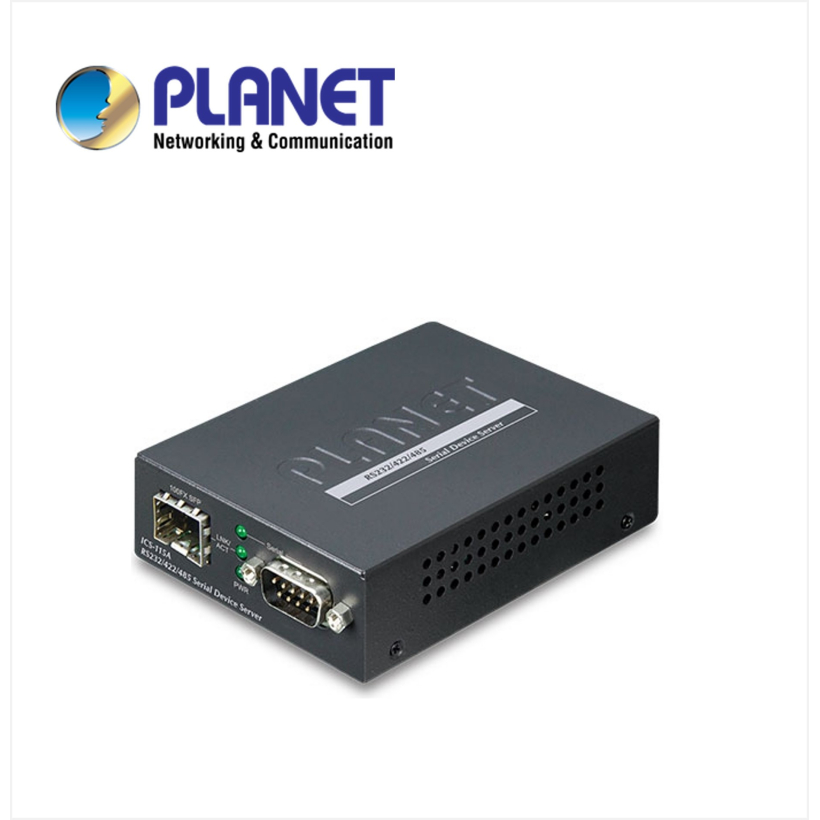 1-Port RS232/422/485 Serial Device Server with 1-Port 100BASE-FX SFP