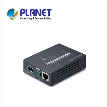 802.3at PoE+ PD 10/100/1000BASE-T to 100/1000BASE-X SFP Media Converter (PoE PD, LFP supported)