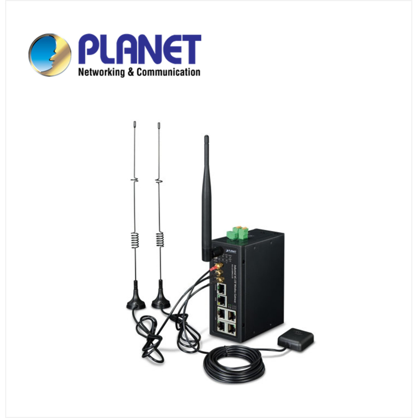 Industrial 4G LTE Cellular Wireless Gateway with 5-Port 10/100/1000T