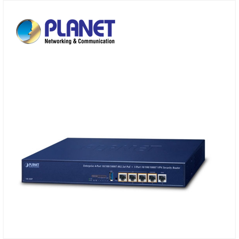 Enterprise 4-Port 10/100/1000T 802.3at PoE + 1-Port 10/100/1000T VPN Security Router