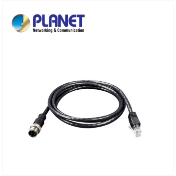 4-Pin D-Coding M12 Male to RJ-45 Ethernet Cable, 1.2 meters