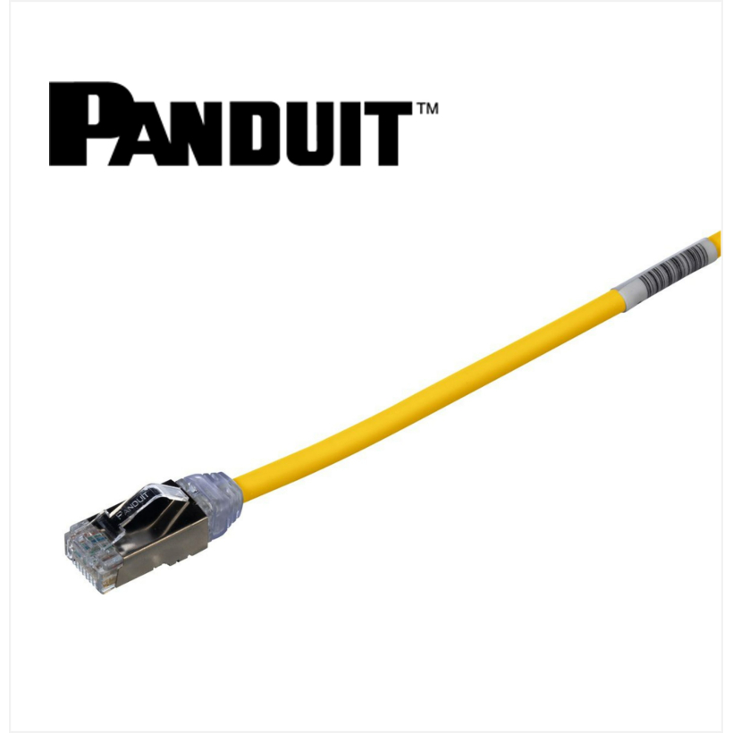 Panduit Cat 6A 28AWG Shielded Patch Cord CM/LSZH Yellow 2 meter