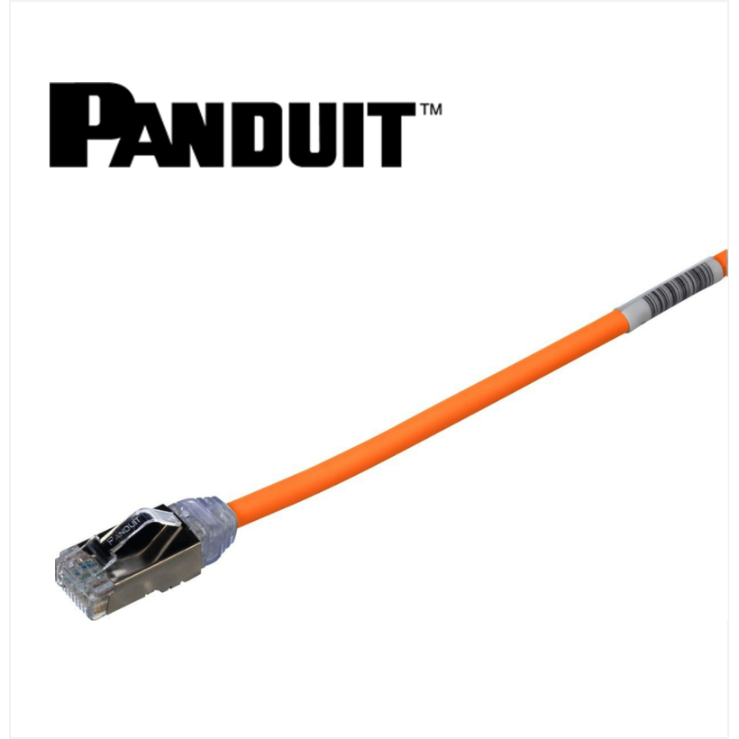 Panduit Cat 6A 28AWG Shielded Patch Cord CM/LSZH Orange 2 meter