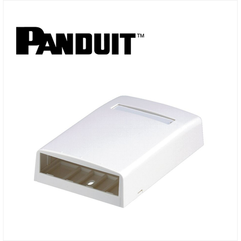Panduit Mini-Com priza montaj aplicat 4 porturi Arctic White