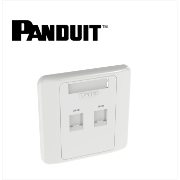 Panduit Mini-Com priza ingropata 86x86mm 2 porturi Arctic White