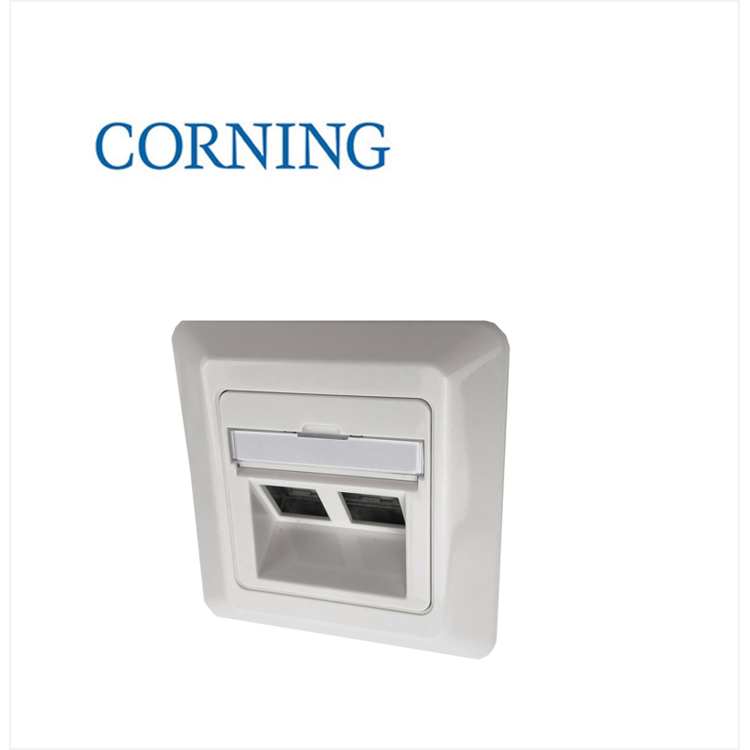Priza ingropata Everon® Faceplate 80x80, inclined, for 2xRJ45