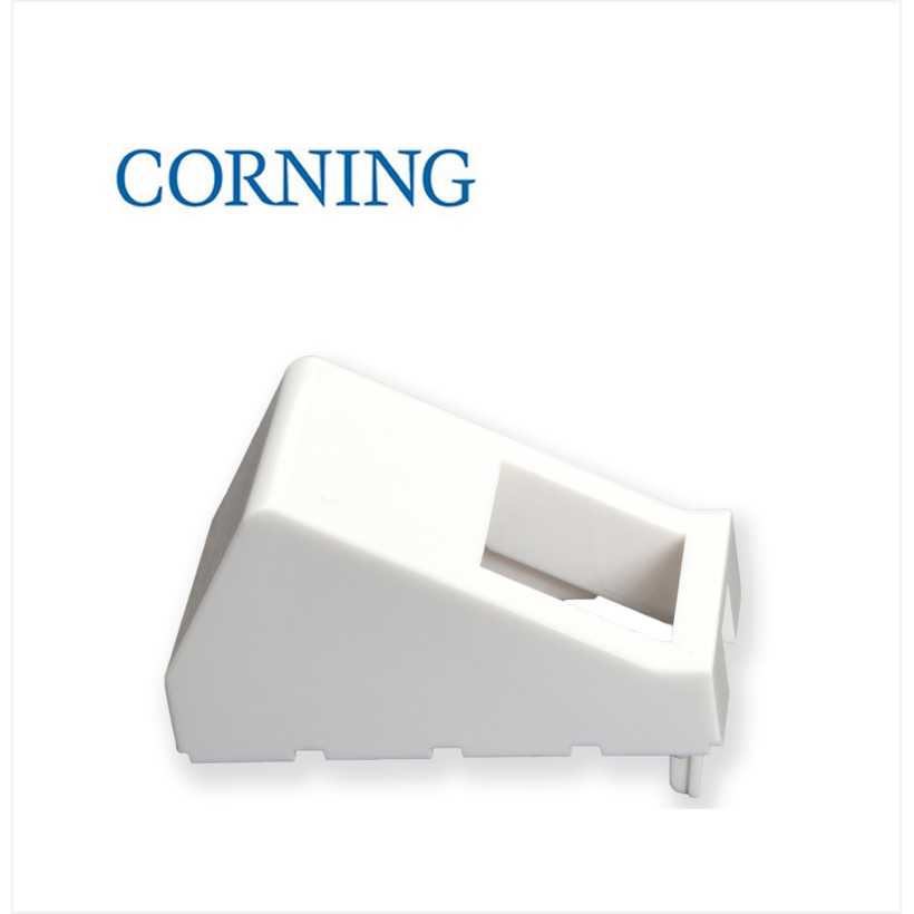 Everon®  FacePlate VOL and Keystone Adapter, inclined, 22.5x45 mm, for 1 VOL or Keystone module, white
