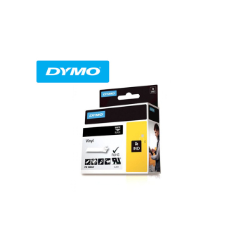 Dymo ID1 Vinil color 24 mm x 5,5 m, alb/negru