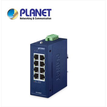 IP30 Compact size 8-Port 10/100/1000T Gigabit Ethernet Switch